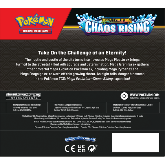 Karty do gry Pokémon TCG: Mega Evolution - Chaos Rising - Booster Display- Zdjęcie 3