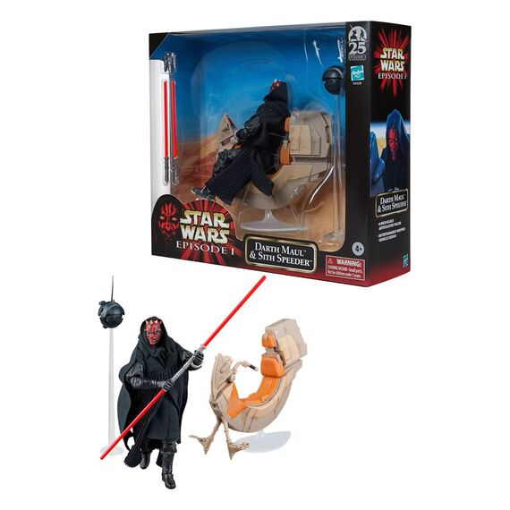 Pojazd z figurką Star Wars: Mroczne Widmo Black Series - Darth Maul & Sith Speeder (25th Anniversary)