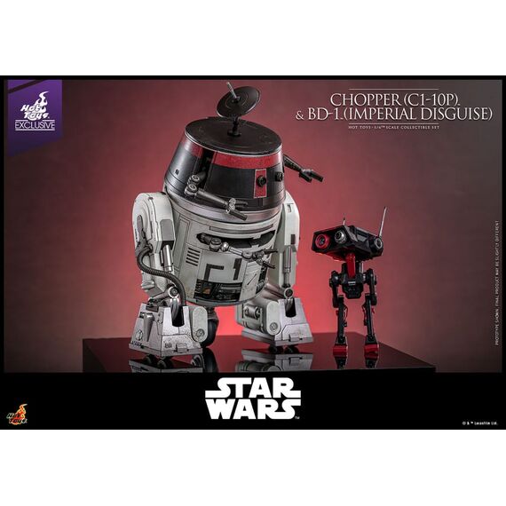 Zestaw figurek Star Wars Hot Toys Exclusive 1/6 - Chopper (C1-10P) & BD-1 (Imperial Disguise)- Zdjęcie 2