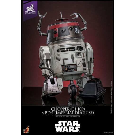 Zestaw figurek Star Wars Hot Toys Exclusive 1/6 - Chopper (C1-10P) & BD-1 (Imperial Disguise)- Zdjęcie 3