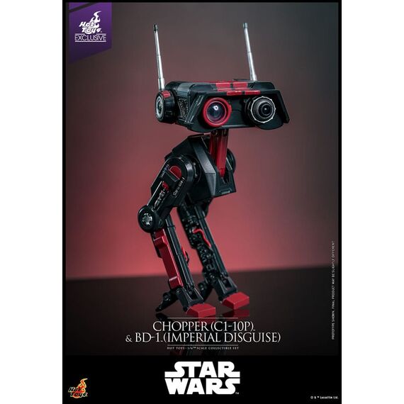 Zestaw figurek Star Wars Hot Toys Exclusive 1/6 - Chopper (C1-10P) & BD-1 (Imperial Disguise)- Zdjęcie 4
