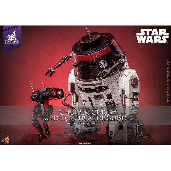 Zestaw figurek Star Wars Hot Toys Exclusive 1/6 - Chopper (C1-10P) & BD-1 (Imperial Disguise)- Zdjęcie 5