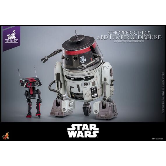 Zestaw figurek Star Wars Hot Toys Exclusive 1/6 - Chopper (C1-10P) & BD-1 (Imperial Disguise)- Zdjęcie 6