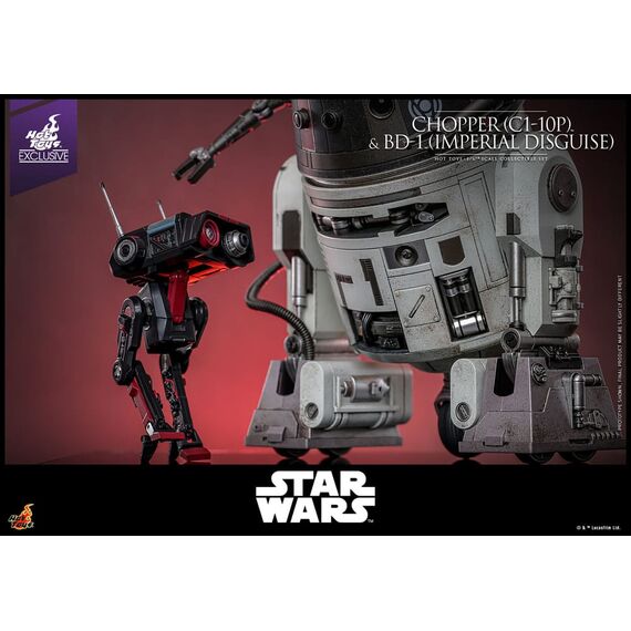 Zestaw figurek Star Wars Hot Toys Exclusive 1/6 - Chopper (C1-10P) & BD-1 (Imperial Disguise)- Zdjęcie 7