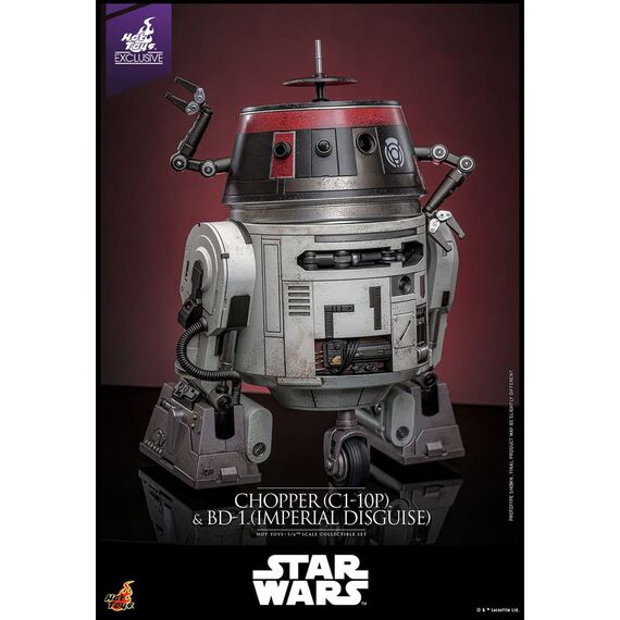 Zestaw figurek Star Wars Hot Toys Exclusive 1/6 - Chopper (C1-10P) & BD-1 (Imperial Disguise)- Zdjęcie 8