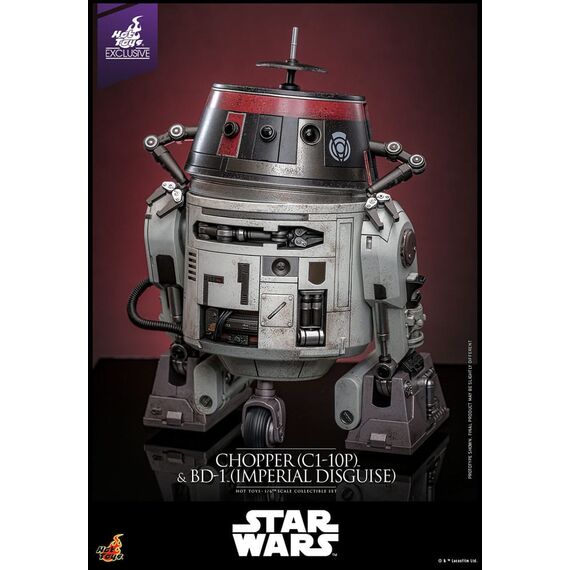 Zestaw figurek Star Wars Hot Toys Exclusive 1/6 - Chopper (C1-10P) & BD-1 (Imperial Disguise)- Zdjęcie 9