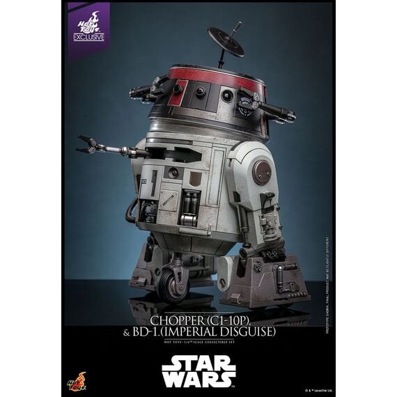Zestaw figurek Star Wars Hot Toys Exclusive 1/6 - Chopper (C1-10P) & BD-1 (Imperial Disguise)- Zdjęcie 10