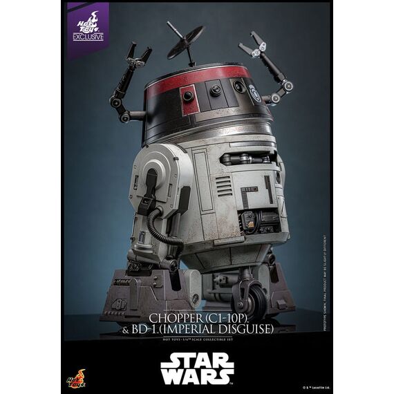 Zestaw figurek Star Wars Hot Toys Exclusive 1/6 - Chopper (C1-10P) & BD-1 (Imperial Disguise)- Zdjęcie 11