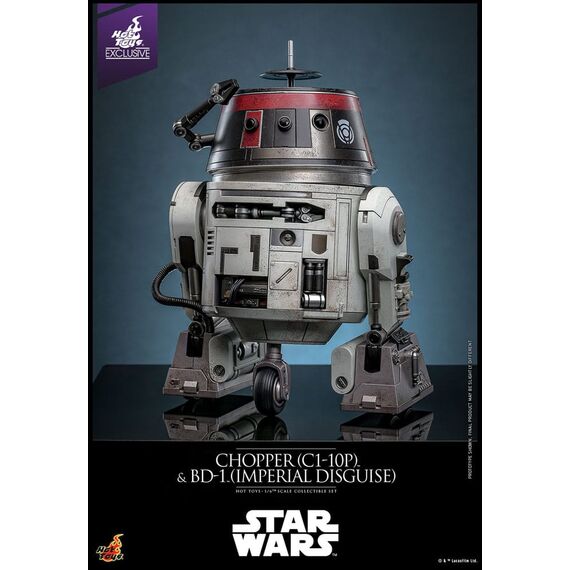 Zestaw figurek Star Wars Hot Toys Exclusive 1/6 - Chopper (C1-10P) & BD-1 (Imperial Disguise)- Zdjęcie 13