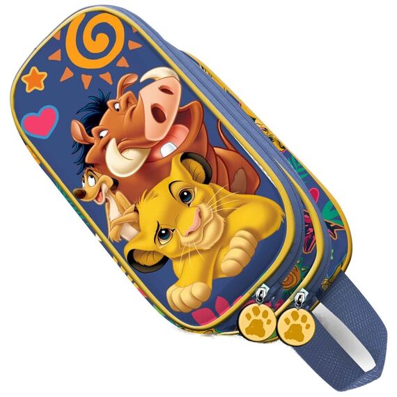 Piórnik 3D Disney Król lew - Simba, Timon i Pumba (podwójny)