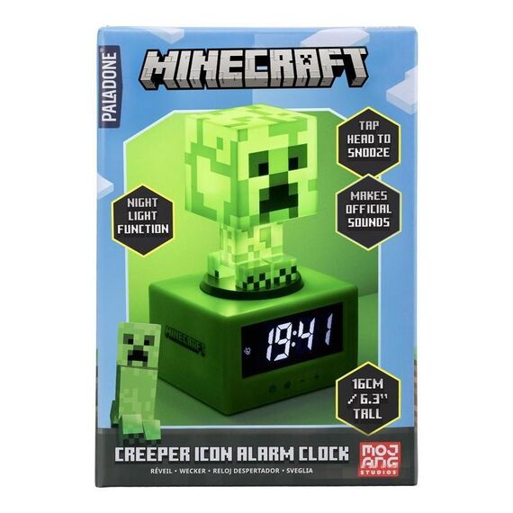 Budzik z podświetleniem Minecraft - Creeper 16 cm- Zdjęcie 4