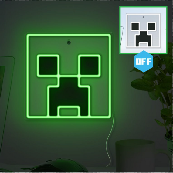 Lampka na ścianę Minecraft Creeper (25 cm)