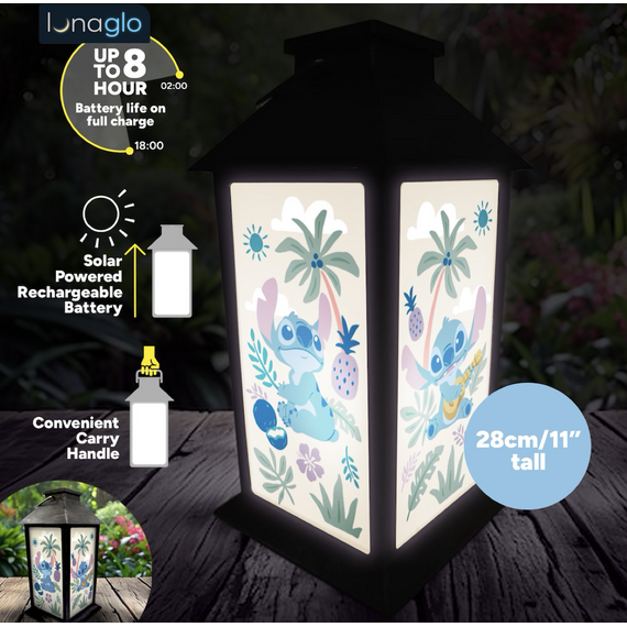 Lampka solarna ogrodowa Disney Stitch LunaGlo 28 cm