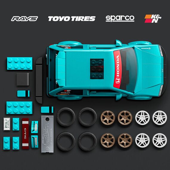 Klocki Hot Wheels - Honda Civic- Zdjęcie 4