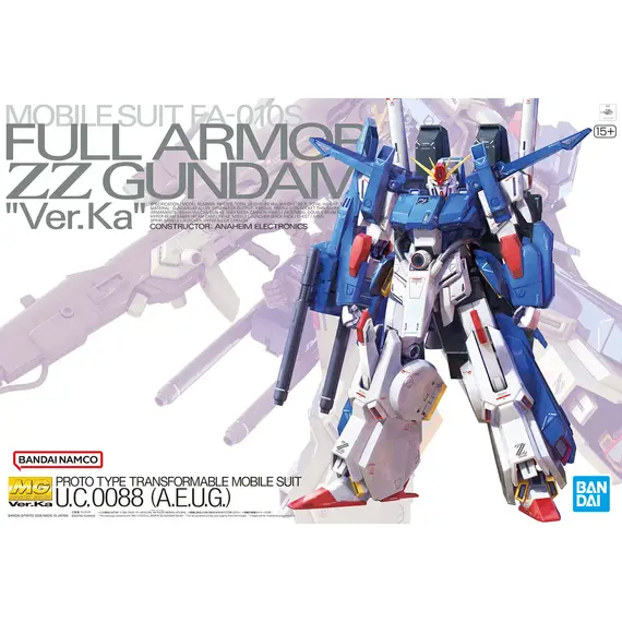 Model do składania GUNDAM MG 1/100 - Full Armor ZZ Gundam Ver. Ka- Zdjęcie 11