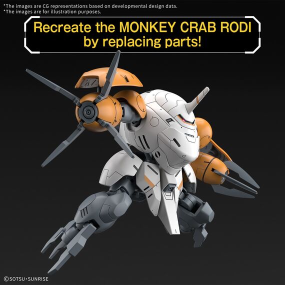 Model figurki GUNDAM HG Iron-Blooded Orphans 1/144 - 598's Monkey Rodi / Monkey Crab Rodi- Zdjęcie 4