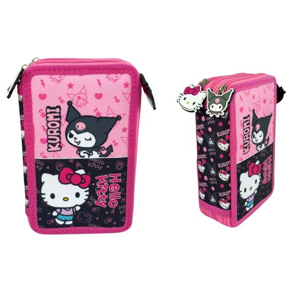 Piórnik potrójny Hello Kitty & Kuromi