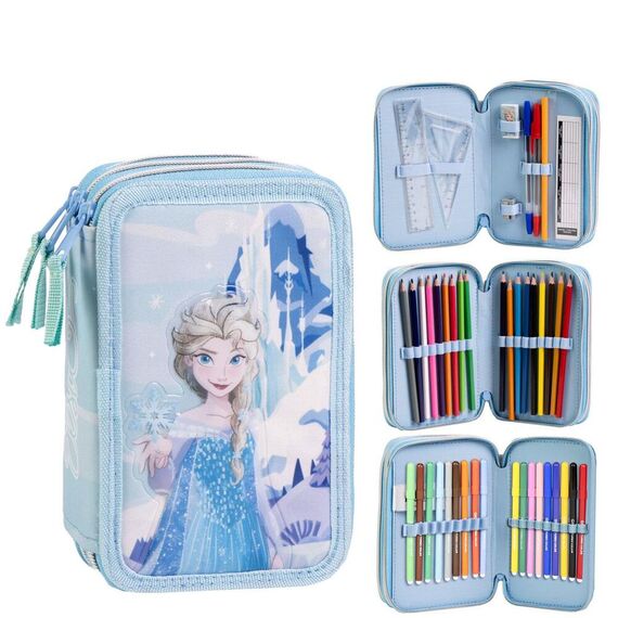 Piórnik z wyposażeniem Disney Kraina lodu (potrójny)