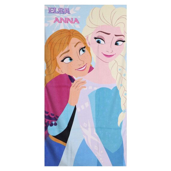 Ręcznik plażowy bawełniany Disney Kraina lodu - Anna i Elsa (70x140cm)
