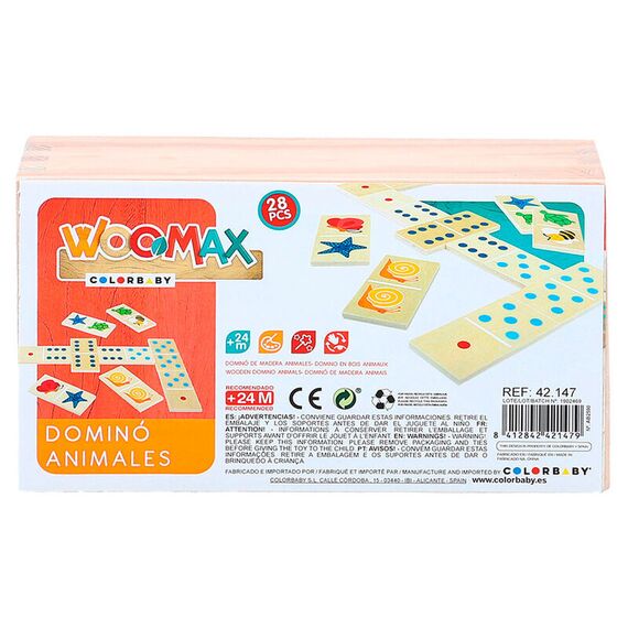 Domino Woomax Colorbaby Animals (28 elementów)- Zdjęcie 4