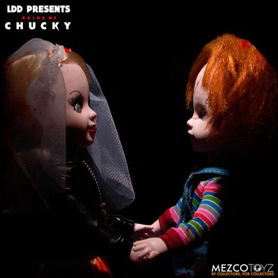 Zestaw 2 lalek Bride of Chucky Living Dead Dolls - Chucky & Tiffany- Zdjęcie 3