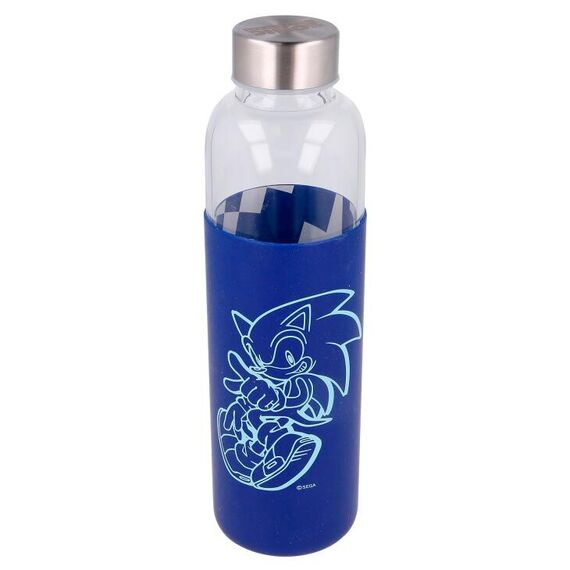 Butelka szklana z silikonową osłonką Sonic The Hedgehog 585 ml