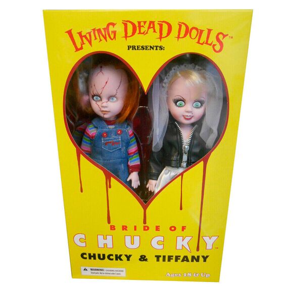 Zestaw 2 lalek Bride of Chucky Living Dead Dolls - Chucky & Tiffany