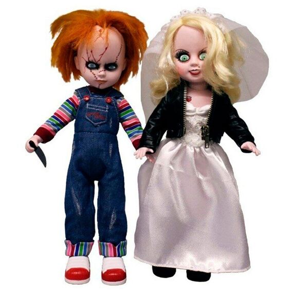 Zestaw 2 lalek Bride of Chucky Living Dead Dolls - Chucky & Tiffany- Zdjęcie 2