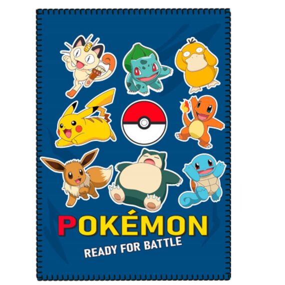 Koc z polaru Pokemon - Ready for battle 100x140cm