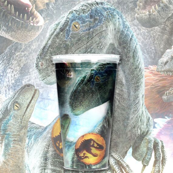 Kubek ze słomką 3D Jurassic Park - Biosync 500ml- Zdjęcie 2