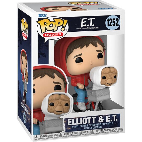 Figurka E.T. the Extra-Terrestrial POP! - Elliott w/ET in Bike Basket (1252)- Zdjęcie 3