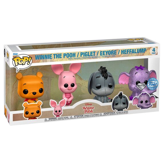 Zestaw 4 figurek Kubuś Puchatek POP! - Kubuś Puchatek, Prosiaczek, Kłapouchy i Hefalump (Special Edition Diamond Glitter)- Zdjęcie 2