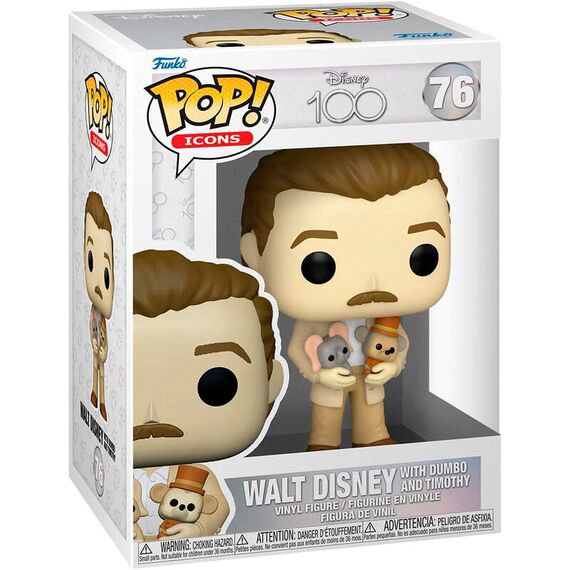 Figurka Disney 100th Anniversary POP! - Walt Disney with Dumbo & Timothy (76)- Zdjęcie 2