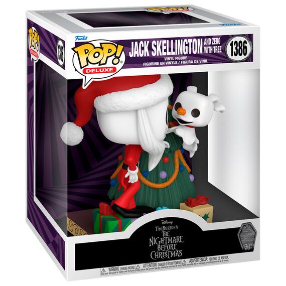 Figurka Miasteczko Halloween (30th Anniversary) POP! Deluxe - Jack Skellington & Zero with Tree (1386)- Zdjęcie 2