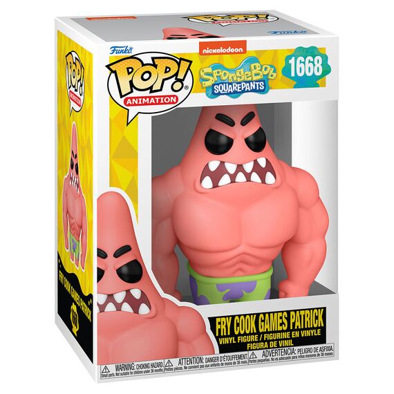 Figurka SpongeBob Kanciastoporty 25th Anniversary POP! - Fry Cook Games Patrick (1668)- Zdjęcie 2