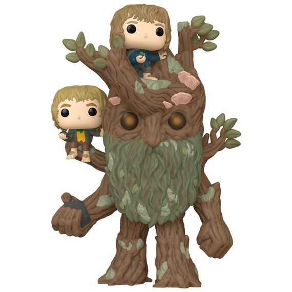 Figurka Lord of the Rings / Władca Pierścieni Super Sized POP! - Treebeard with Merry & Pippin (1579)- Zdjęcie 2