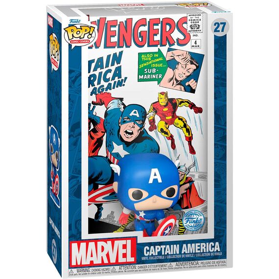 Figurka Marvel Comics POP! Comic Cover - Captain America (Avengers #4)- Zdjęcie 2