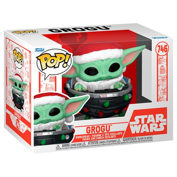 Figurka Star Wars POP! - Grogu with Santa Hat in Pram