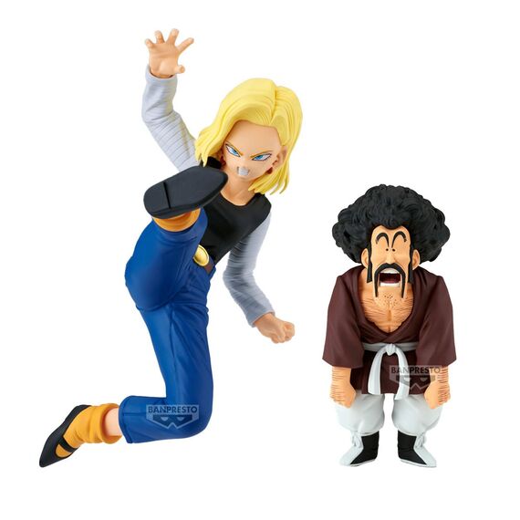 Zestaw 2 figurek Dragon Ball Z Match Makers - Android 18 & Mr. Satan (Vs. Mighty Mask)