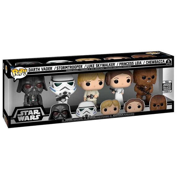 Zestaw 5 figurek Star Wars Classics POP! - Darth Vader, Stormtrooper, Luke, Leia & Chewbacca- Zdjęcie 2