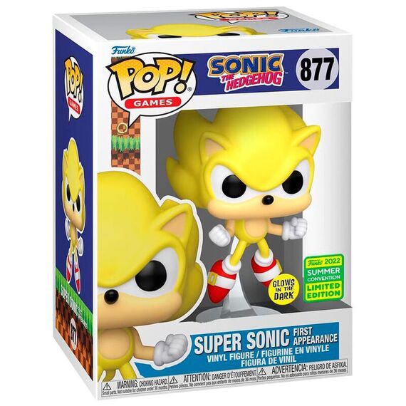 Figurka Sonic the Hedgehog POP! - Super Sonic First Appearance (Limited Edition GITD) [877]- Zdjęcie 2