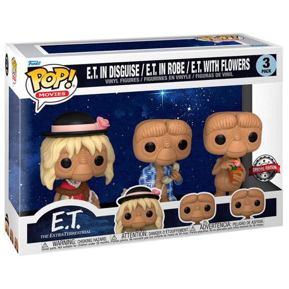 Zestaw 3 figurek E.T. POP! - E.T in Disguise / in Robe / with Flowers (Special Edition)- Zdjęcie 2