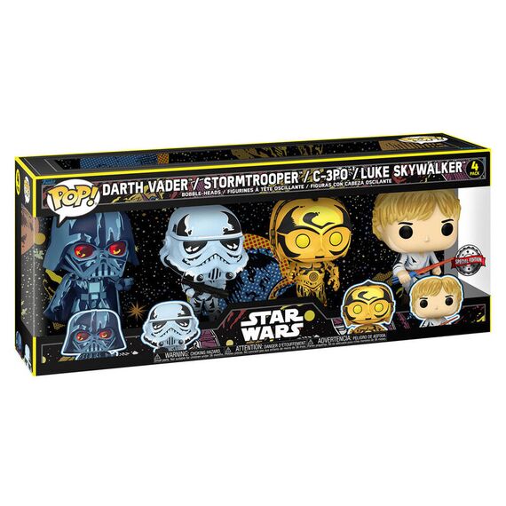 Zestaw 4 figurek Star Wars Retro Series POP! - Darth Vader, Stormtrooper, C-3P0, Luke Skywalker (Special Edition)- Zdjęcie 2