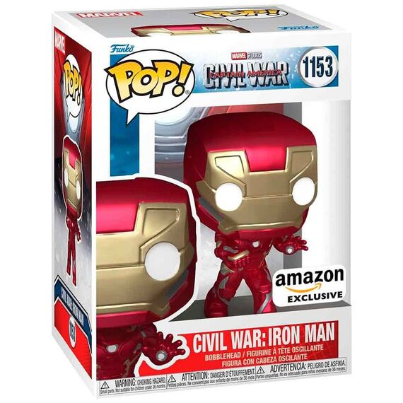 Figurka Marvel Kapitan Ameryka: Wojna bohaterów POP! - Iron Man (Exclusive) [1153]- Zdjęcie 2