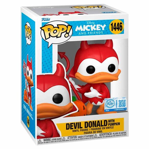 Figurka Disney Mickey & Friends POP! - Devil Donald with Pumpkin (Special Edition) [1446]- Zdjęcie 2
