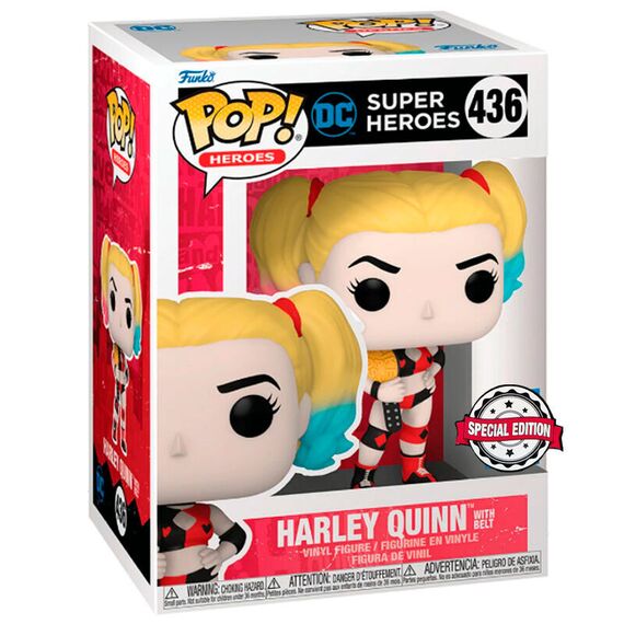 Figurka DC Super Heroes POP! - Harley Quinn with Belt (Special Edition) [436]- Zdjęcie 2