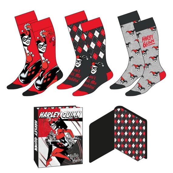 Zestaw 3 par skarpet DC Comics - Harley Quinn (36-43)