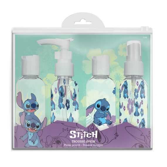 Torba podróżna z butelkami wielokrotnego użytku Disney Stitch