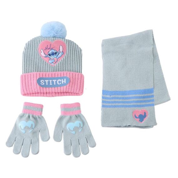 Zestaw zimowy Disnet Stitch (czapka, rękawiczki, szalik)