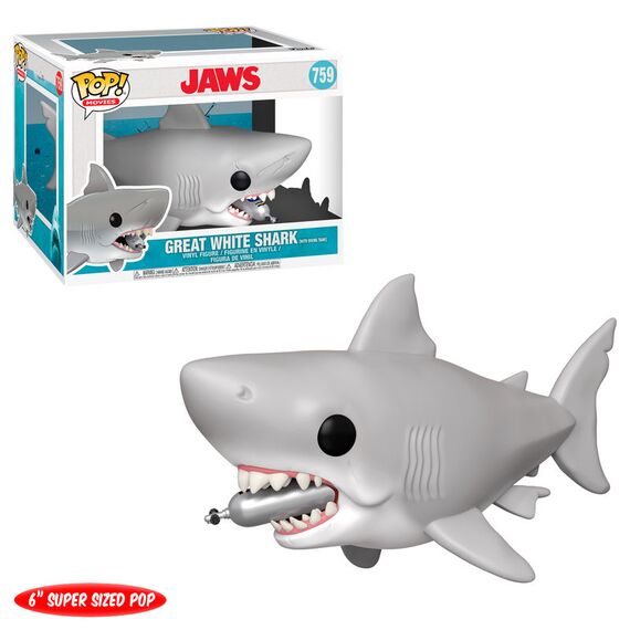 Figurka Szczęki Super Sized POP! - Great White Shark with Diving Tank (759)